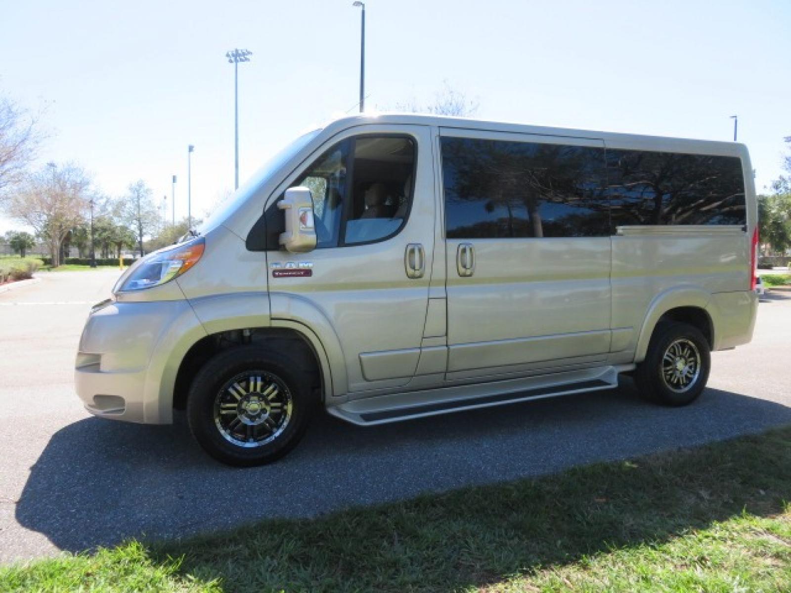 2016 Gold /Tan and Black Leather RAM Promaster (3C6TRVAG5GE) , located at 4301 Oak Circle #19, Boca Raton, FL, 33431, (954) 561-2499, 26.388861, -80.084038 - You are looking at a Gorgeous 2016 Ram Promaster Tempest X Handicap Wheelchair Conversion Van with 30K Original Miles, Lowered Floor, Dual Side Entry Doors, Power Passenger Side Entry Door, 750lb Braunability Wheelchair Lift, 4 Passenger Rear Power Bench Seat/Bed, Navigation, Rear Entertainment, Sur - Photo #13